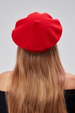(794) Kep Kadın Sanatçı Ressam Şapkası Klasik Fransız Bere Moda Sanatçı Şapkası Bere Keçe Fransız Şapka-1