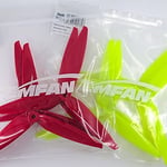 8 adet 3 Bıçaklı Sahne Yüksek Hızlı Pervaneler, Yarış Çerçevesi için 7 inç 180 mm CW CCW FPV Drone 2206-1500kv Motorlar, GEMFAN 7040 (Sarı ve Kırmızı)