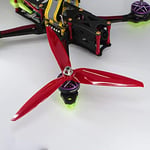 8 adet 3 Bıçaklı Sahne Yüksek Hızlı Pervaneler, Yarış Çerçevesi için 7 inç 180 mm CW CCW FPV Drone 2206-1500kv Motorlar, GEMFAN 7040 (Sarı ve Kırmızı)