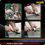8-In-1 Multi Blades Eller Gördü, Drywall Cutter Saw. Hacksaw. Uzun Blade Elleri Gördü, Jab Saw, Sürekli Duvarı kesmek için, Sheetrock, Wood, Metel, Plastic, Plywood. Çabuk Değiştirme Mehanizmi.