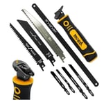 8-In-1 Multi Blades Eller Gördü, Drywall Cutter Saw. Hacksaw. Uzun Blade Elleri Gördü, Jab Saw, Sürekli Duvarı kesmek için, Sheetrock, Wood, Metel, Plastic, Plywood. Çabuk Değiştirme Mehanizmi.