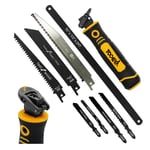 8-In-1 Multi Blades Eller Gördü, Drywall Cutter Saw. Hacksaw. Uzun Blade Elleri Gördü, Jab Saw, Sürekli Duvarı kesmek için, Sheetrock, Wood, Metel, Plastic, Plywood. Çabuk Değiştirme Mehanizmi.