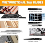 8-In-1 Multi Blades Eller Gördü, Drywall Cutter Saw. Hacksaw. Uzun Blade Elleri Gördü, Jab Saw, Sürekli Duvarı kesmek için, Sheetrock, Wood, Metel, Plastic, Plywood. Çabuk Değiştirme Mehanizmi.
