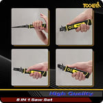 8-In-1 Multi Blades Eller Gördü, Drywall Cutter Saw. Hacksaw. Uzun Blade Elleri Gördü, Jab Saw, Sürekli Duvarı kesmek için, Sheetrock, Wood, Metel, Plastic, Plywood. Çabuk Değiştirme Mehanizmi.