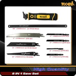 8-In-1 Multi Blades Eller Gördü, Drywall Cutter Saw. Hacksaw. Uzun Blade Elleri Gördü, Jab Saw, Sürekli Duvarı kesmek için, Sheetrock, Wood, Metel, Plastic, Plywood. Çabuk Değiştirme Mehanizmi.