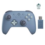 8Bitdo Ultimate 2C Wireless Controller for Windows PC and Android, with 1000Hz Polling Rate, Hall Effect Joysticks and Hall Triggers, and Remappable L4/R4 Bumpers, Turbo Function (Dark Blue)