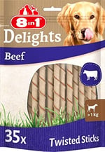 8in1 Delights Köpekler Için Biftekli Ödül Çubuğu 35 adet 190 gr SKT:12/2023