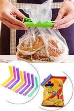 8'li Çok Renkli Pratik Poşet Klipsi, Paket, Ambalaj, Torba, Çanta Kapatıcı Plastik Kilidi, Mandalı (Karışık 8 Adet)