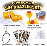 8'li Sihirbazlık Seti (Kibrit, Defter, Halka, Kupa, İp, 3'lü Kart), B161-F082-F026-0064-F004-0040avnmustran