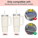 9 adet dökülmeye dayanıklı tıpa silikon Stanley Kupası 2.0 40oz/30oz Tumbler sızdırmaz su şişesi sızdırmazlık aksesuarları yuvarlak üst sızdırmaz stoper fiş ve kare kapak anti-sızıntı tıpa ve saman