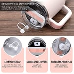 9 adet dökülmeye dayanıklı tıpa silikon Stanley Kupası 2.0 40oz/30oz Tumbler sızdırmaz su şişesi sızdırmazlık aksesuarları yuvarlak üst sızdırmaz stoper fiş ve kare kapak anti-sızıntı tıpa ve saman