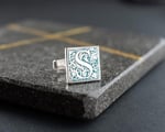 925 Ayar Gümüş Kişiye Özel Kol Düğmesi – Harf Yazılı, El Yapımı Silver Cufflinks, Erkek Hediye, Damat Kol Düğmesi