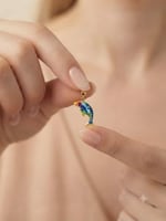 925 Ayar Gümüş Papatya Silver Renkli Mineli Yaz Işıltısı Yunus Charm