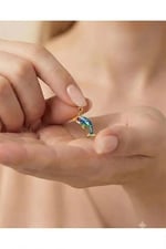 925 Ayar Gümüş Papatya Silver Renkli Mineli Yaz Işıltısı Yunus Charm