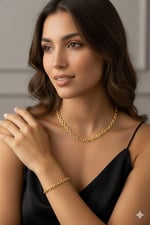 925 Ayar Papatya Silver 6 mm doç zincir kolye bileklik set.rose.gold.rodaj