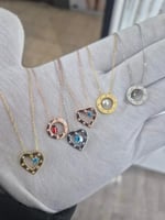 925 Ayar Papatya Silver Altın Modeli Kalp Kolye.rose.gold.rodaj