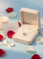 925 Ayar Papatya Silver Altın Modeli Kalp Kolye.rose.gold.rodaj
