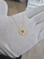 925 Ayar Papatya Silver Altın Modeli Kalp Kolye.rose.gold.rodaj