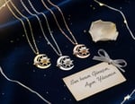 925 Ayar Papatya Silver Ay Güneş Beyaz İncili Kolye.rose.gold.rodaj