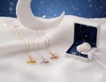 925 Ayar Papatya Silver Ay Güneş Beyaz İncili Kolye.rose.gold.rodaj