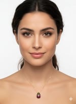 925 Ayar Papatya Silver Gökkuşağı His Taşı Kolye.rose.gold.rodaj