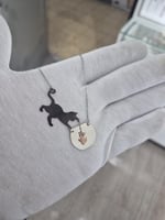 925 Ayar Papatya Silver isimli kedi kolye.rose.gold.rodaj