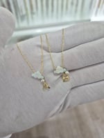 925 Ayar Papatya silver kişiye özel harfli bulut kolye.bulut kolye.rose.gold.rodaj