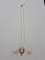 925 ayar papatya silver melek kolye.rose.gold
