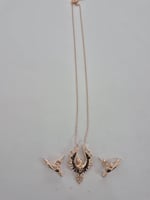 925 ayar papatya silver melek kolye.rose.gold