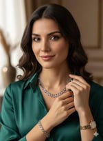 925 Ayar Papatya Silver Mistik Taşlı kolye bileklik set.rose.gold.rodaj