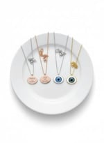 925 Ayar Papatya Silver özel isimli silinmez göz kolye.rose.gold.rodaj