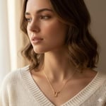 925 Ayar Papatya Silver Tasarım Harf Kolye.rose.gold.rodaj
