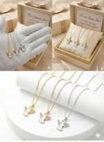 925 Ayar Papatya Silver Yılbaşı Özel Melek Kolye.rose.gold.rodaj