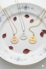 925 Ayar Papatya Silver zirkon taşlı kalp plaka kolye.rose.gold.rodaj