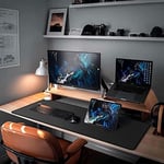 [9Q-Y67Q-KW42] Klasse Classic Mouse Pad, Dikişli Kenar, Kaymaz Taban, Büyük Boy Pürüzsüz Yüzey, Baskısız Ofis Tipi Masa Koruyucu, Ergonomik Mouse Ped (90x40 cm - XX La - Seçenekler: 70x30 cm, 90x40 cm