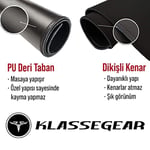 [9Q-Y67Q-KW42] Klasse Classic Mouse Pad, Dikişli Kenar, Kaymaz Taban, Büyük Boy Pürüzsüz Yüzey, Baskısız Ofis Tipi Masa Koruyucu, Ergonomik Mouse Ped (90x40 cm - XX La - Seçenekler: 70x30 cm, 90x40 cm