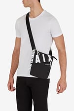 A | X ARMANI EXCHANGE Erkek Kontrast Balta Çapraz Gövde, Nero-Siyah, Tek Beden, Nero - Siyah, One Size, Kontrast Balta Crossbody