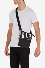 A | X ARMANI EXCHANGE Erkek Kontrast Balta Çapraz Gövde, Nero-Siyah, Tek Beden, Nero - Siyah, One Size, Kontrast Balta Crossbody