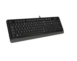 A4 TECH FK10 Q USB Türkçe FN-Multimedya Klavye,Siyah/Gri