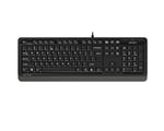 A4 TECH FK10 Q USB Türkçe FN-Multimedya Klavye,Siyah/Gri