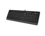 A4 TECH FK10 Q USB Türkçe FN-Multimedya Klavye,Siyah/Gri