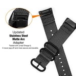 Abanen Fitbit Charge 5 için Naylon Bantlar, Dokuma Naylon Hızlı Kuruyan Bant Paslanmaz Çelik Halka Tokalı Bilek Kayışı Ayarlanabilir Fitbit Charge 5 ile Uyumlu Erkekler ve Kadınlar için
