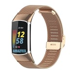 Abanen Fitbit Charge 5 için Paslanmaz Çelik Örgü Bant, Hızlı Çıkarılan Metal Ayarlanabilir Kadın ve Erkek Bileklik Kayışı Fitbit Charge 5 Gelişmiş Takip Cihazı ile Uyumlu