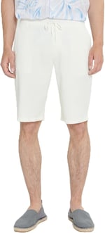 AC&Co / Altınyıldız Classics Comfort Fit Rahat Kesim Yan Cepli Keten Şort, Renk Beyaz, Beden XL