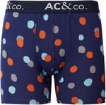 AC&Co / Altınyıldız Classics Desenli Pamuklu Esnek 3'lü Boxer Paketi, Renk Lacivert-Yeşil, Beden L
