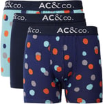AC&Co / Altınyıldız Classics Desenli Pamuklu Esnek 3'lü Boxer Paketi, Renk Lacivert-Yeşil, Beden L