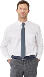 AC&Co / Altınyıldız Classics Kolay Ütülenebilir Comfort Fit Geniş Kesim Klasik Yaka Gömlek, Renk Beyaz, Beden XXL