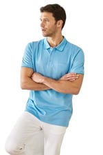 AC&Co / Altınyıldız Classics Polo Yaka Cepli Regular Fit Geniş Kesim Düz Tişört, Renk Mavi, Beden 3XL