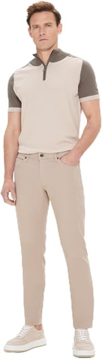 AC&Co/Altınyıldız Classics 360 Derece Her Yöne Esneyen Slim Fit Dar Kesim Diyagonal Desenli Pantolon