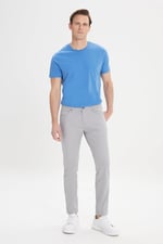 AC&Co/Altınyıldız Classics 360 Derece Her Yöne Esneyen Slim Fit Dar Kesim Diyagonal Desenli Pantolon